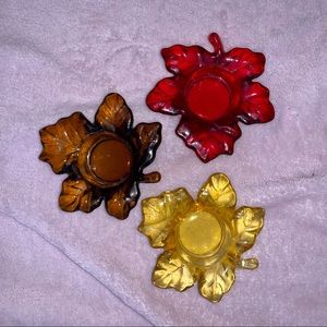 Maple Leaf Mini Candle Holder Set